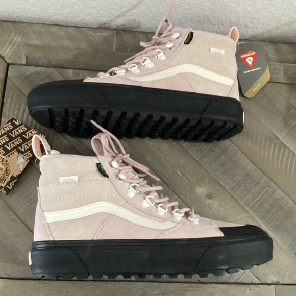 VANS SK8 HI DR MTE-2 DUSTY ROSE BLACK SIZE 9 Cold Weather Shoes BOOTS - Picture 5 of 11